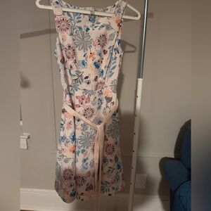 Lauren Conrad multicolor floral dress with belt